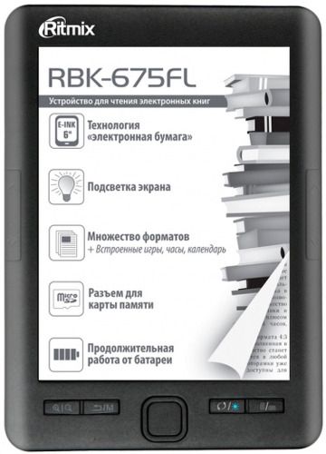 Электронная книга RITMIX RBK-675FL Black – характеристики, фото, описание