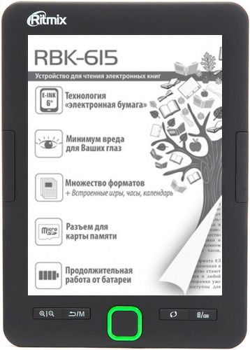 Электронная книга RITMIX RBK-615 Black – характеристики, фото, описание