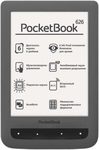 Электронная книга POCKETBOOK 626 Grey – характеристики, фото, описание
