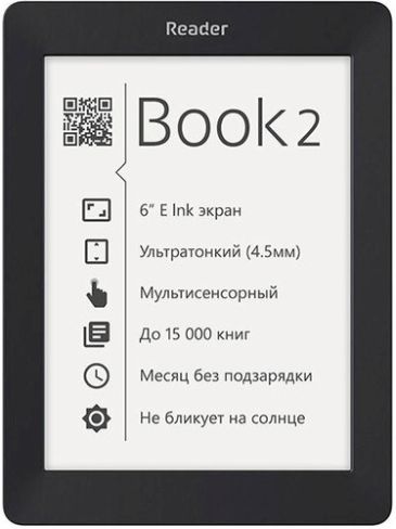 Электронная книга READER Book 2 Black (RB2-BK-RU) – характеристики, фото, описание