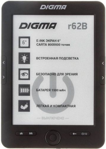 Электронная книга DIGMA R62B (R62BT1) – характеристики, фото, описание
